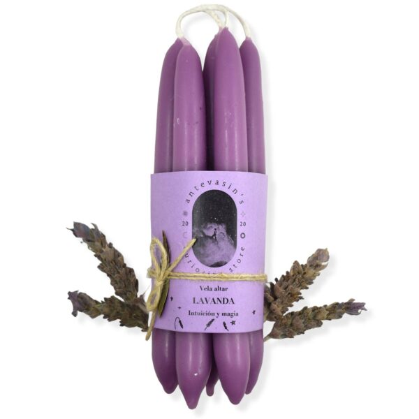 LAVENDER purple ritual candle (intuition) 15gr x 13cm