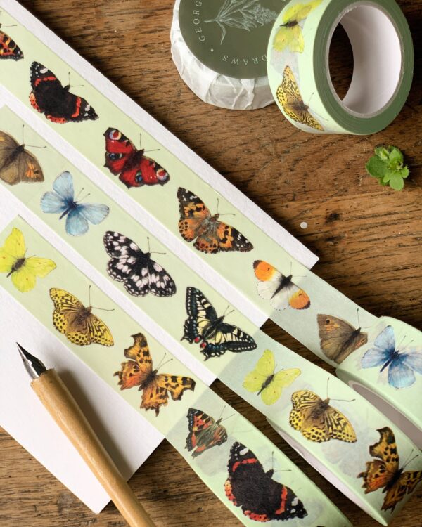 British Butterflies Washi Tape | Insect Entomology Butterfly