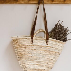 French Market Bag | Straw & Leather