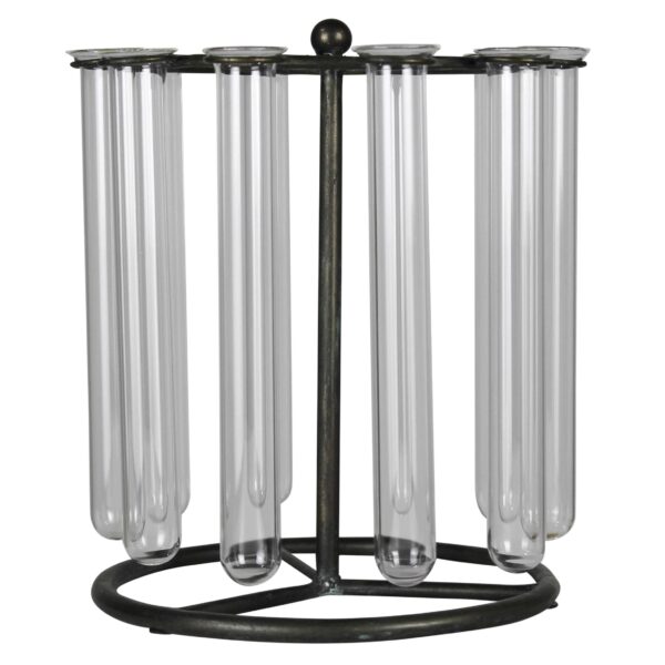 Archer Tube Floral Display, Glass & Metal