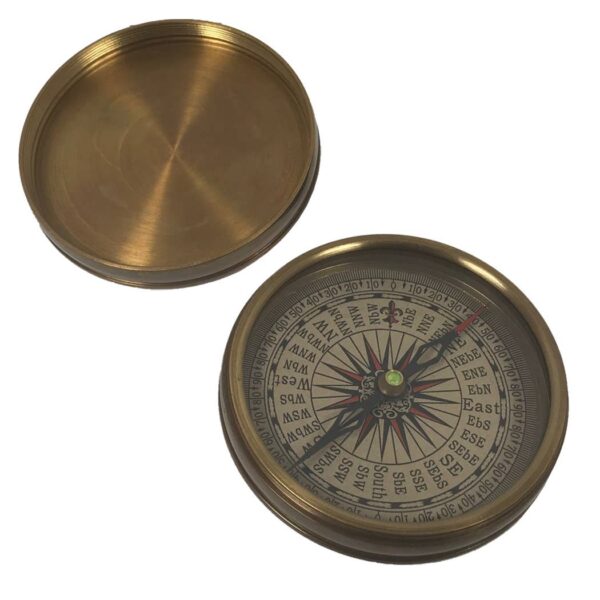 3" Antique-Finish Nautical Desktop or Pocket Compass