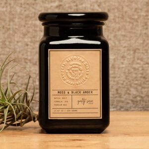 15.87 oz Moss & Black Amber Scented Candle