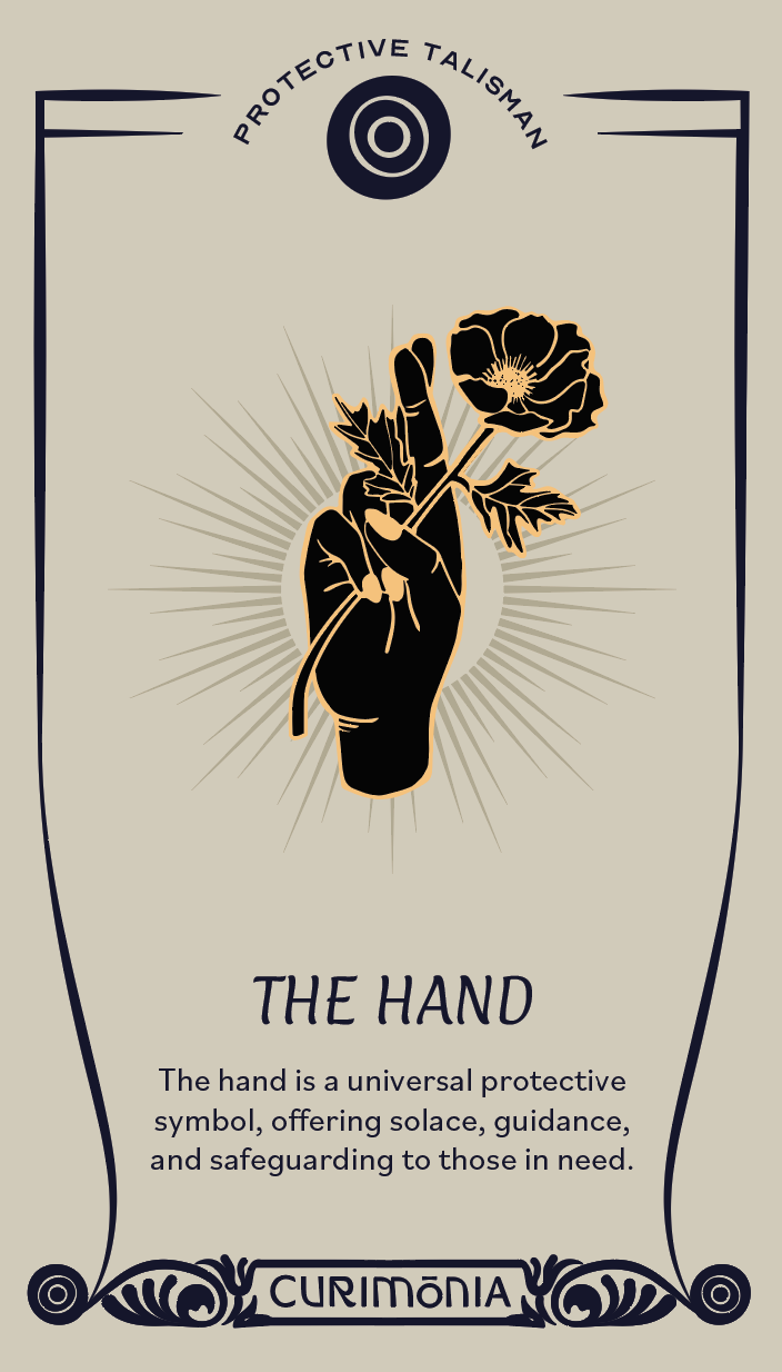 Protective Talisman Floral Hand Enamel Pin Solace Protective Talisman Floral Hand Enamel Pin Solace