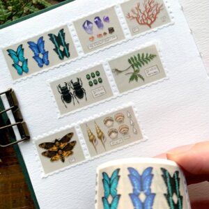 Specimen drawer stamp washi tape