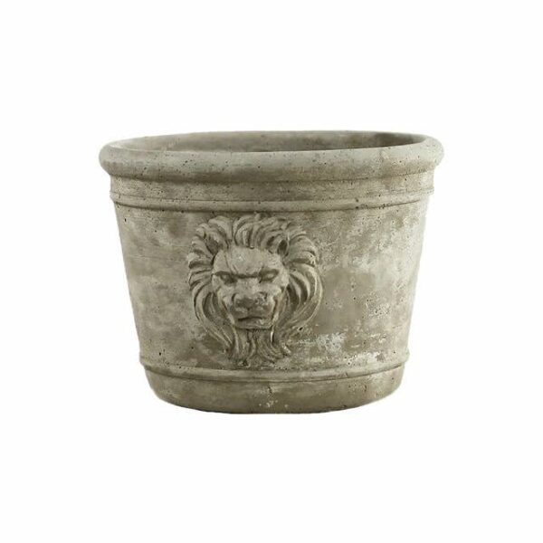 Medium Lion Head Cement Planter