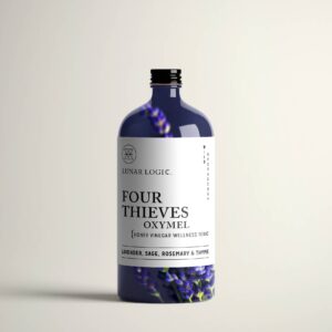 FOUR THIEVES / Honey Vinegar: 4oz Glass Bottle