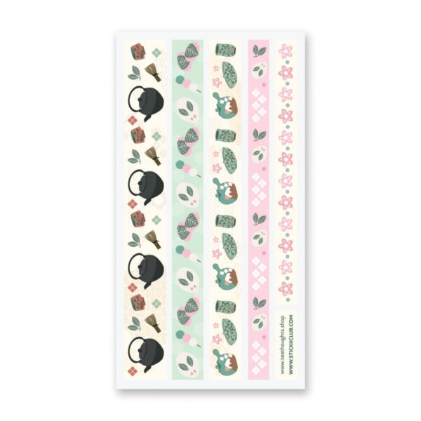 Tea Time Washi Strips Sticker Sheet