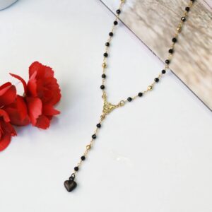 Black Spinel Dark Valentine Lariat