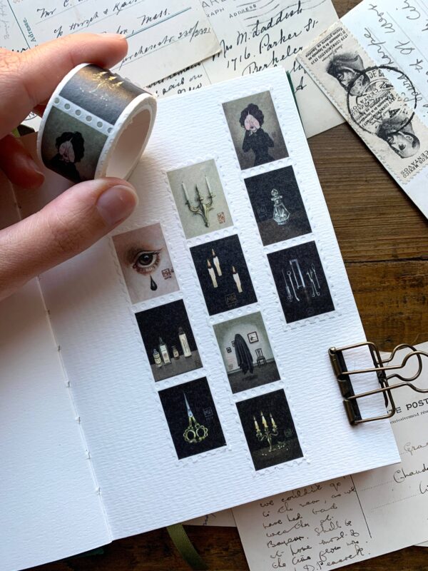 Haunted Victorian Manor stamp washi tape