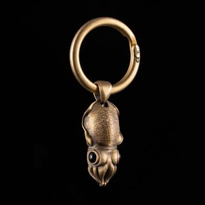 Cuttlefish Box Opener Keychain: Brass