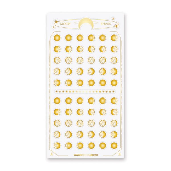 Golden Moon Phases Sticker Sheet