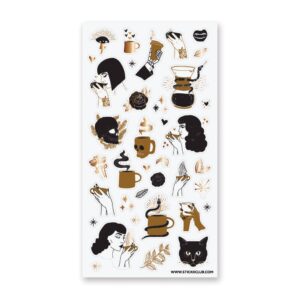 Coffee & Skulls Sticker Sheet