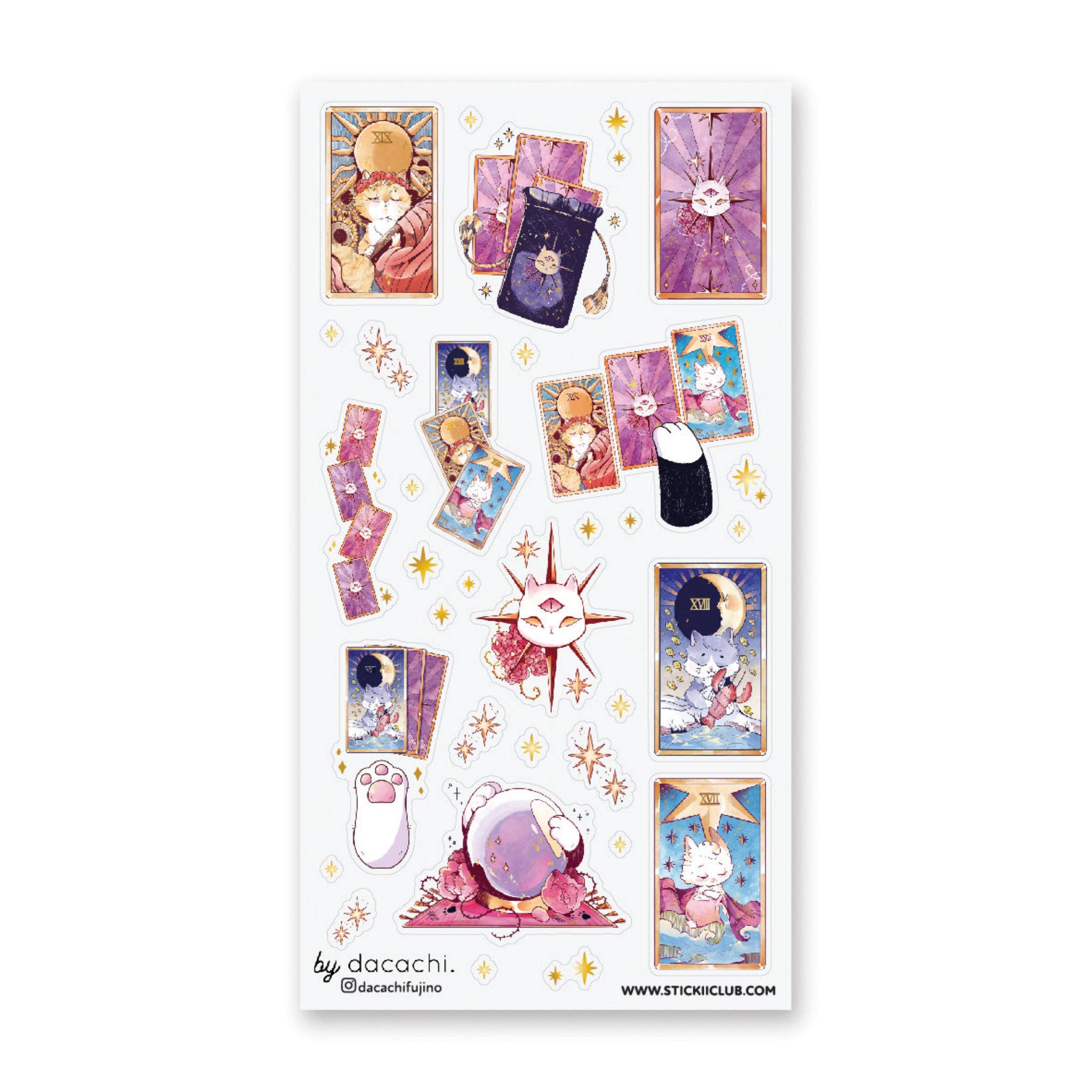 Feline Fortunate Sticker Sheet Feline Fortunate Sticker Sheet