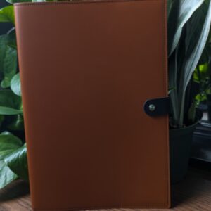 Large Cognac/Black San Lorenzo Design Refillable Snap Sketchbooks, Leather: Extra Large, Cognac, Black