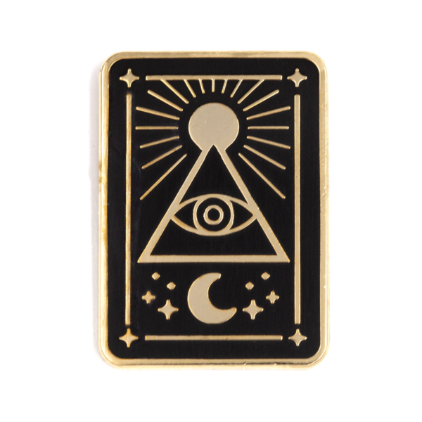 As Above So Below Tarot Card Enamel Pin