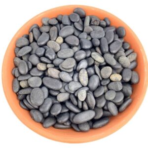 Polished Black Pebbles, Topdressing for Succulents: 1/2 lb bag