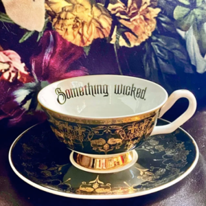 Black Nouveau Something Wicked cup and saucer