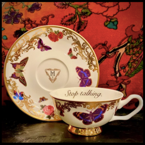 Flight of the butterflies Stop Talking teacup and saucer