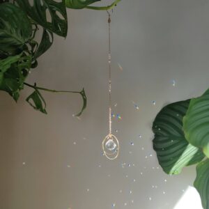 Mini Suncatcher GALAXY in brass and glass crystal