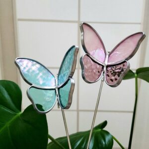 Pink Butterfly Stained Glass