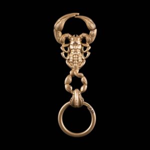 Scorpion Keychain: Brass