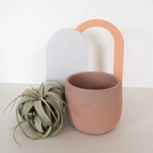 Concrete Planter - 4" | Plant Pot With Drainage Hole: Terra Cotta