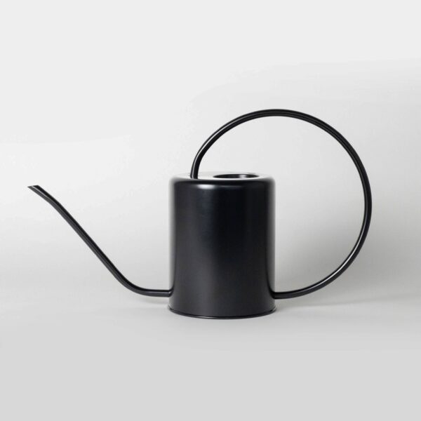 2L Stainless Steel Watering Can: Black