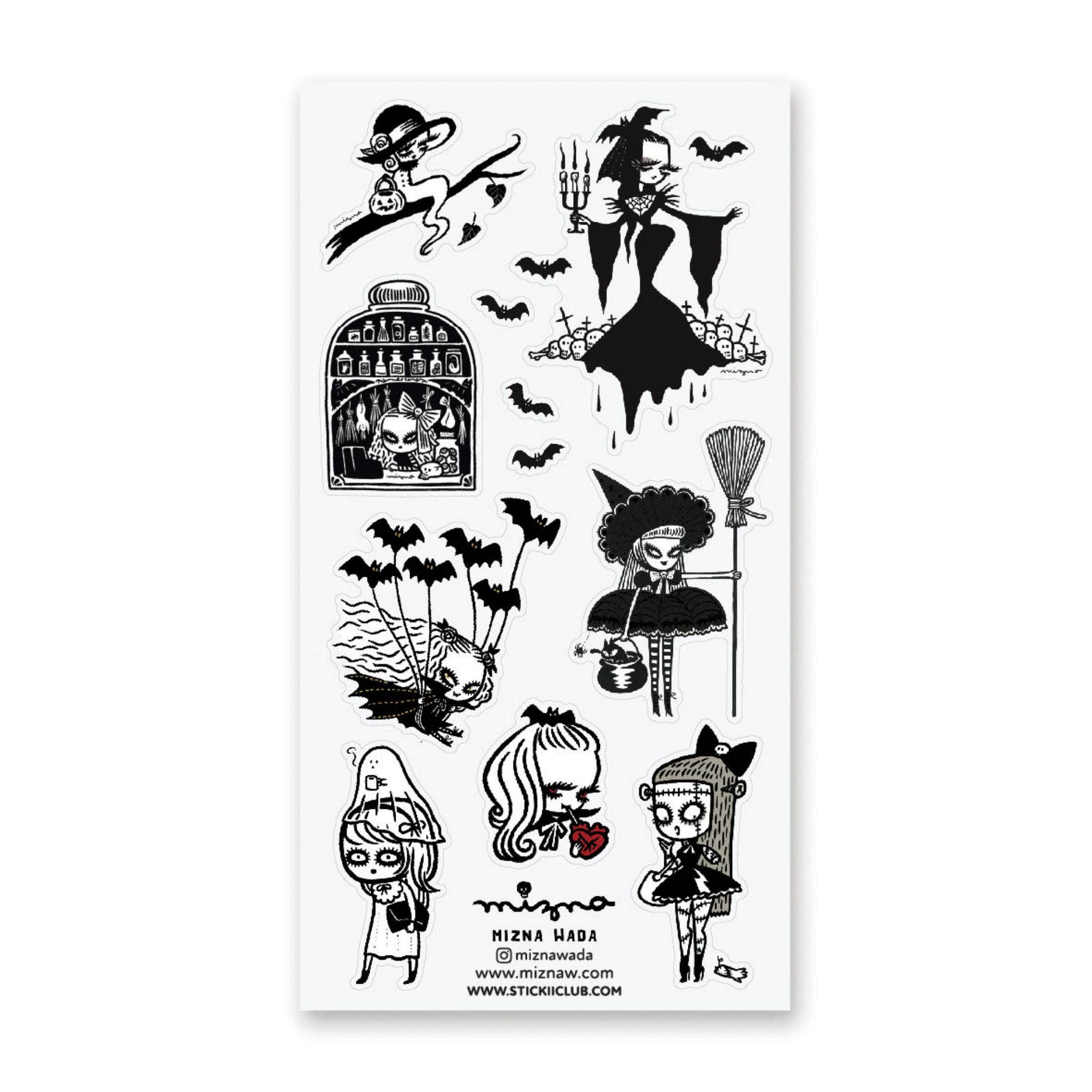 Gals & Ghouls Sticker Sheet Gals & Ghouls Sticker Sheet