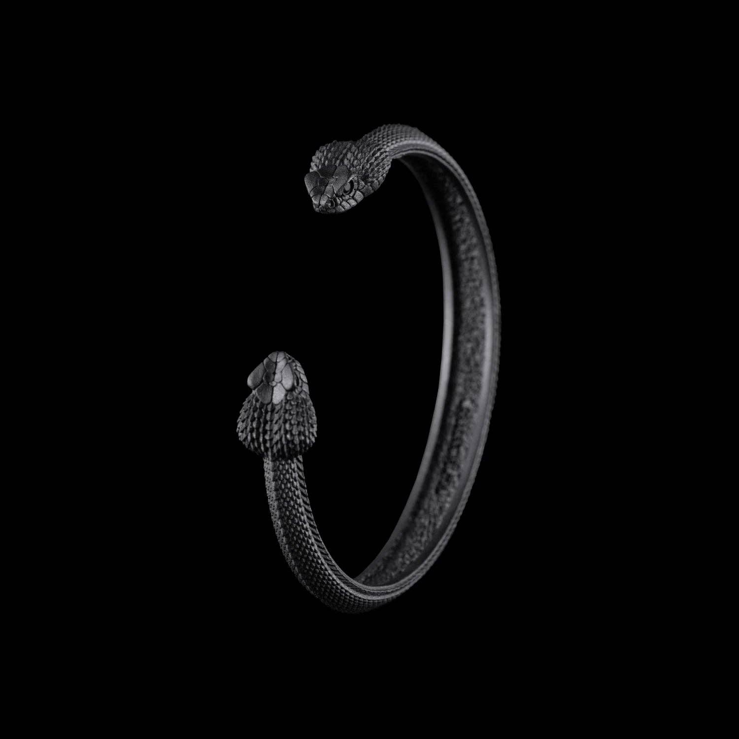 Amphisbaena Bracelet: Black, 8" Amphisbaena Bracelet: Black, 8"