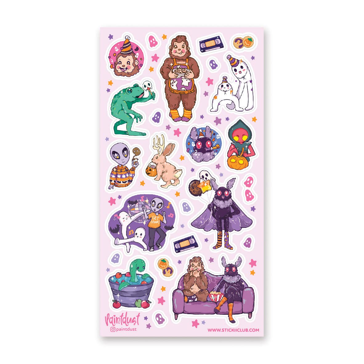 Cryptid Party Time Sticker Sheet Cryptid Party Time Sticker Sheet
