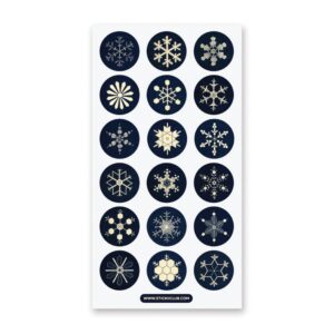 Snowflake Seals Sticker Sheet