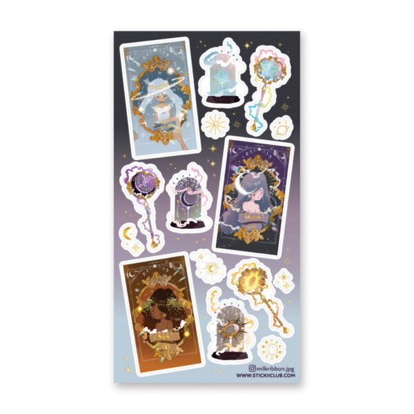 Mystical Tarot Cards Sticker Sheet