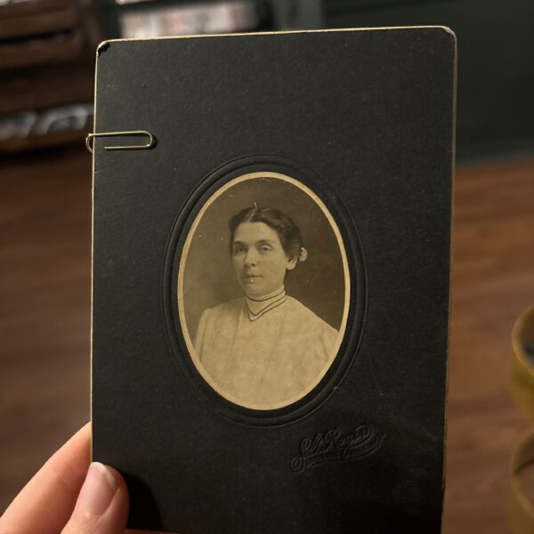 Woman's Embossed Cabinet Card