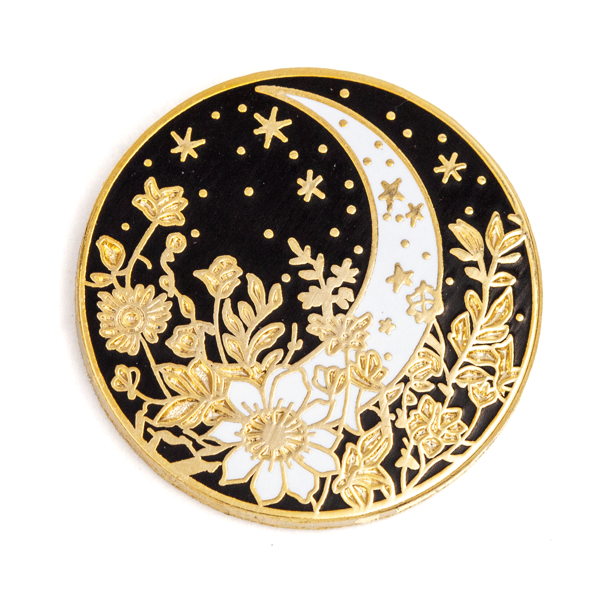 Floral Harvest Moon Enamel Pin Floral Harvest Moon Enamel Pin