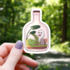 Pink Ghost Terrarium Sticker - 3" Original 64 100x100