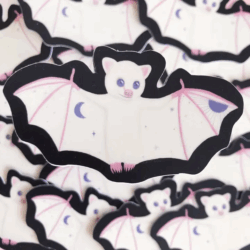 batty bat glow sticker