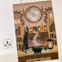 witch's apothecary, postcard print