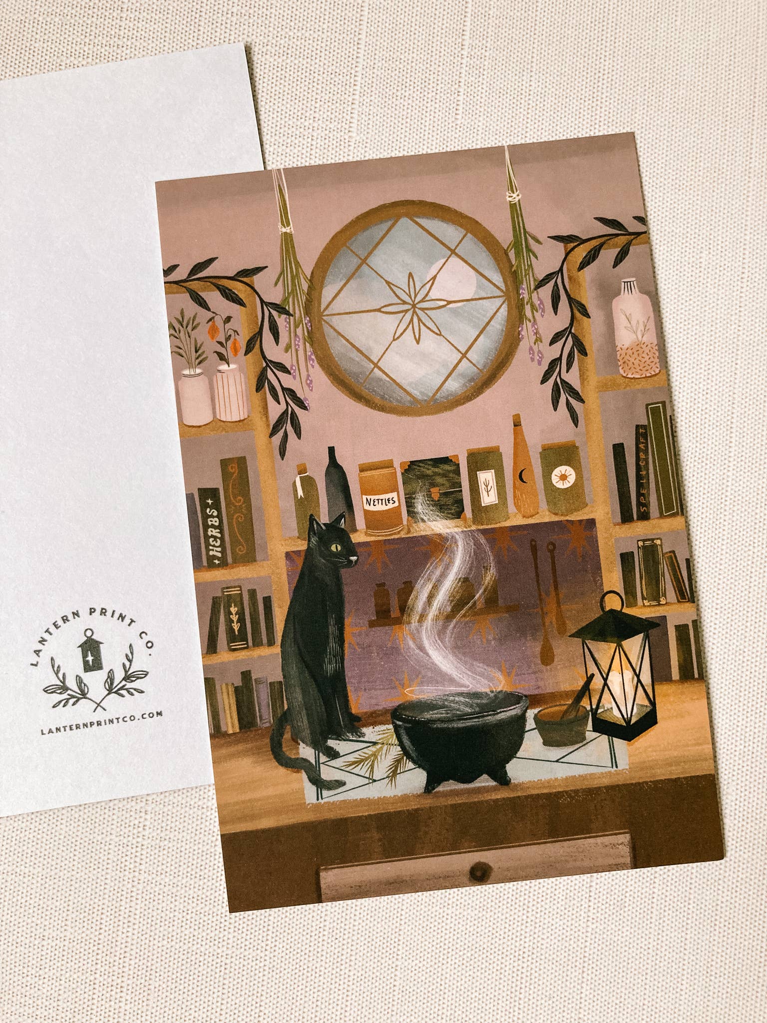 witch's apothecary, postcard print witch's apothecary, postcard print