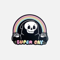 super gay die cut sticker