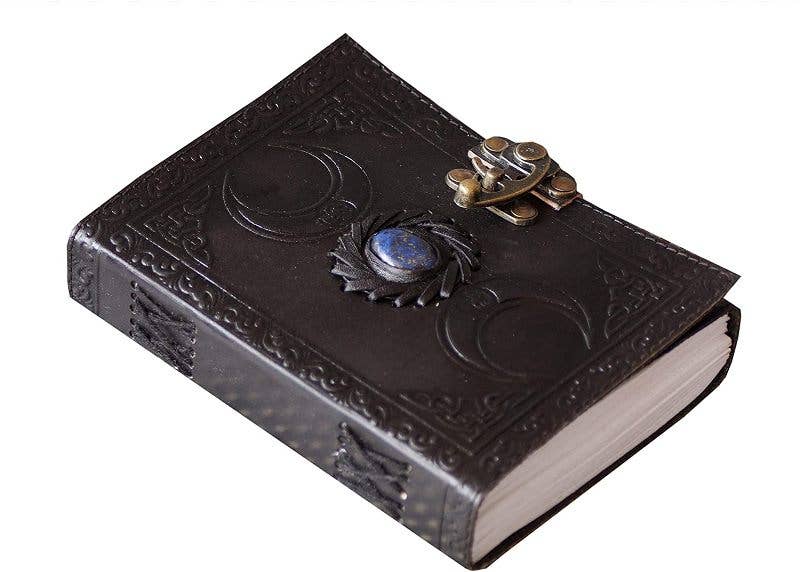 antique triple moon leather journal vintage paper grimoire antique triple moon leather journal vintage paper grimoire