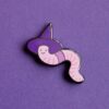 witchy worm enamel pin