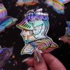 lady knight holographic sticker