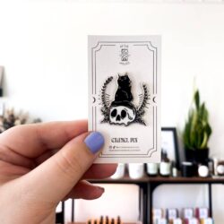 superstitious hard enamel pin