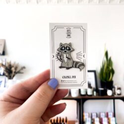 raccoon hard enamel pin