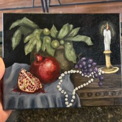 canvas of life and death still life original 8x10
