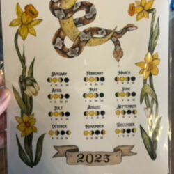 print 2025 lunar calendar (black or white) 8x10