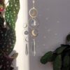 witch suncatcher in brass & glass crystal
