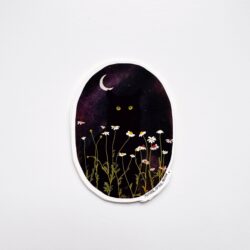 garden cat vinyl sticker