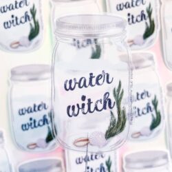 water witch clear sticker