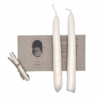 papyrus white ritual candle (connection) 15gr x 13cm: pack 2 candles